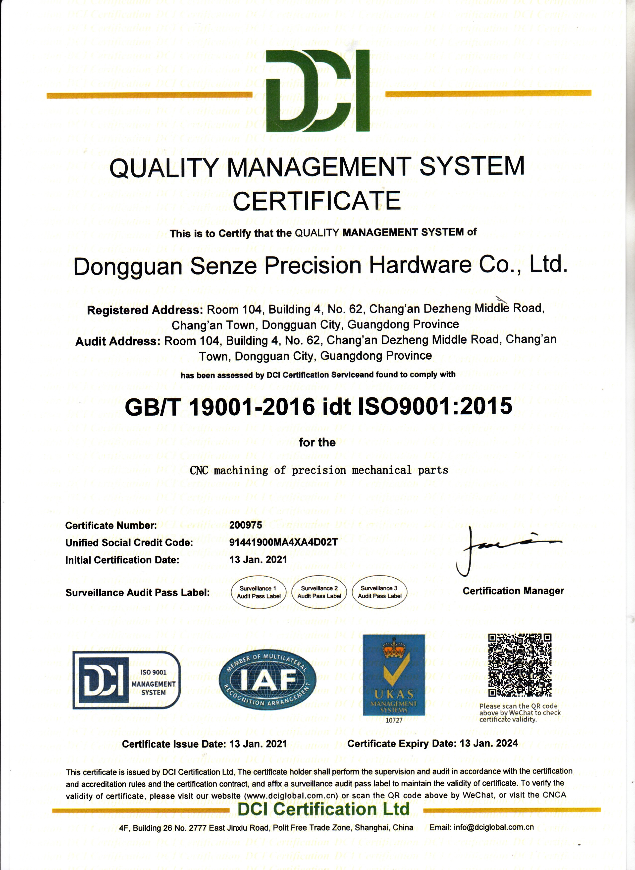certificates